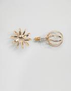Asos Ball Cage Drop Earrings - Gold