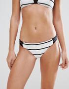 Seafolly Castaway Stripe Brazilian Bikini Bottom - Multi
