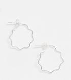 Asos Design Sterling Silver Hoop Earrings In Wire Wiggle Design - Silver