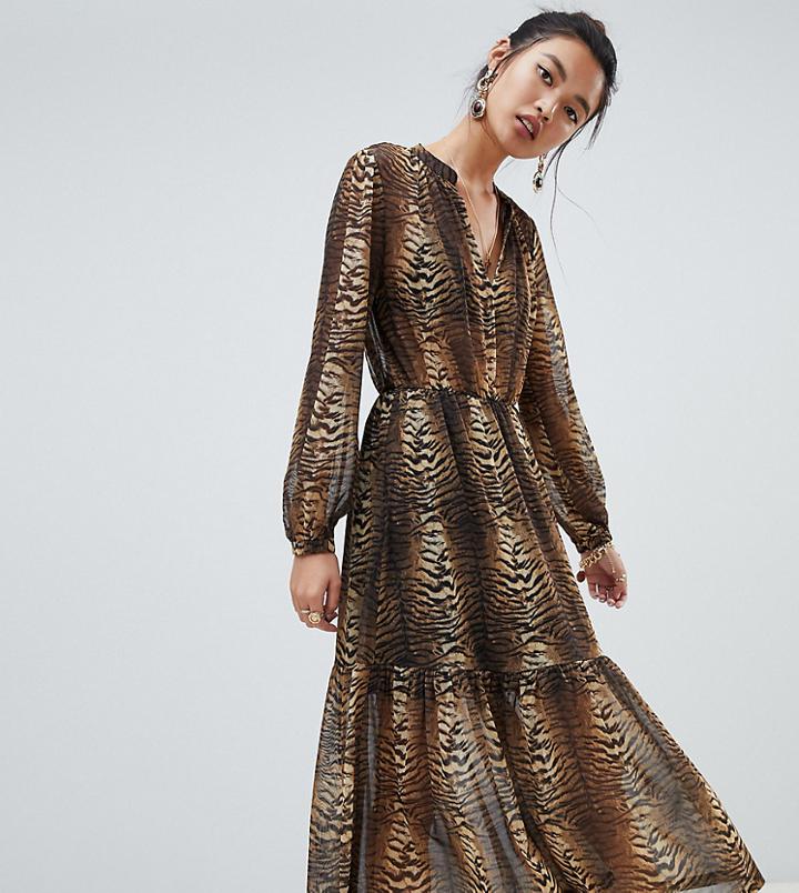 Na-kd Tiger Print Maxi Dress