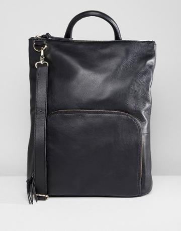 Depp Leather Backpack - Black