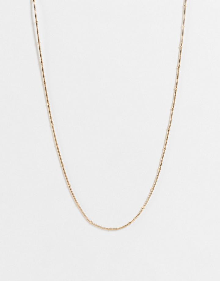 French Connection Knotted Chain Necklace In Gold