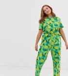 Asos Design Curve Mix & Match Pyjama Banana Jersey Pants - Multi