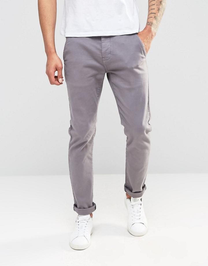 Firetrap Slim Fit Chino Pant - Gray