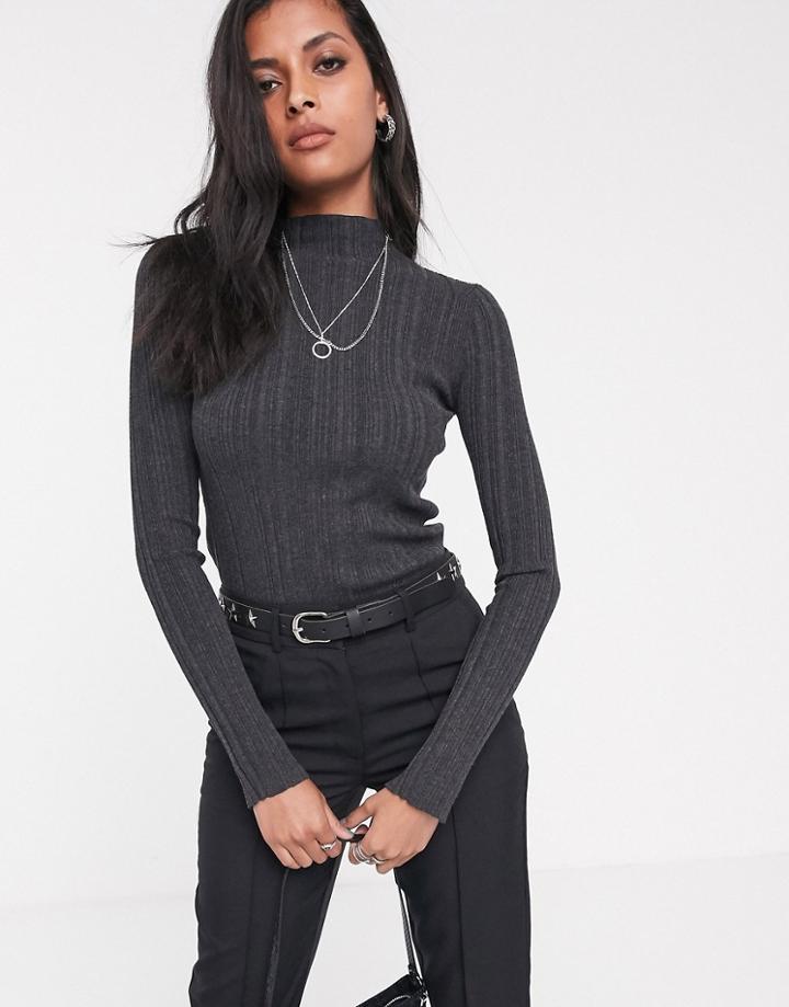 Allsaints Karla Ribbed High Neck Sweater