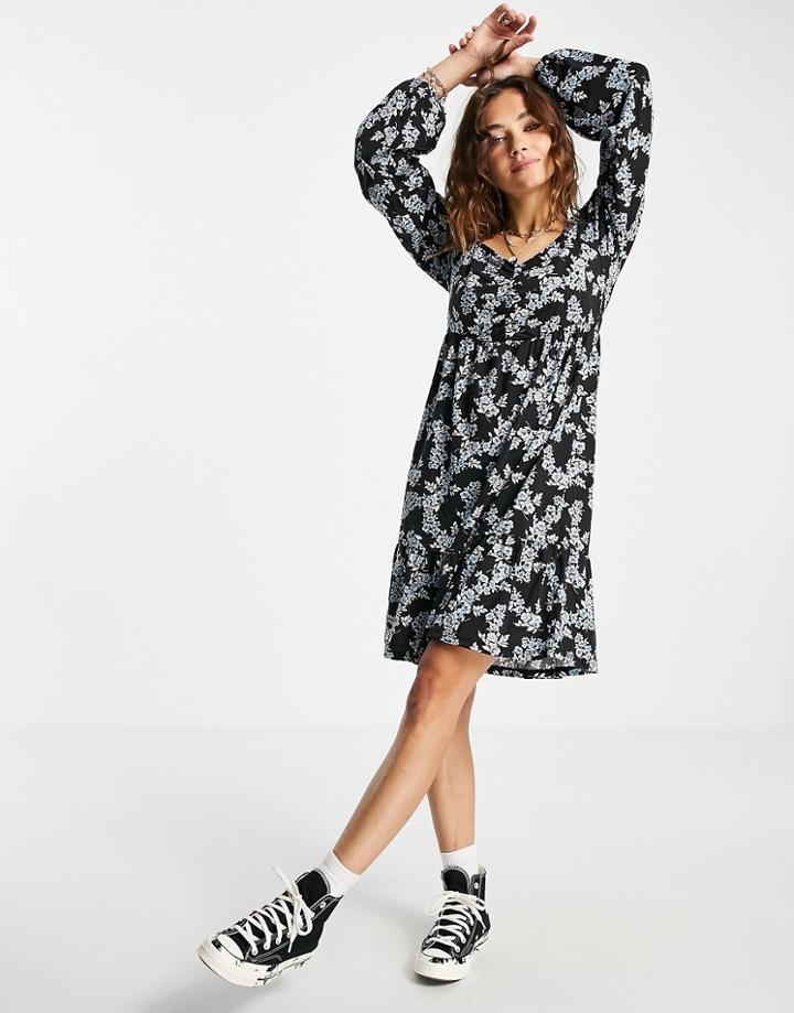 Vila Smock Dress In Floral-multi