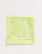 Twisted Tailor Pocket Square In Neon Yellow