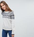 Vero Moda Tall Patterned Round Neck Sweater - Multi