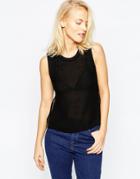 Brave Soul Cropped Sweater With Side Zips - Black