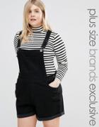 New Look Plus Denim Overall - Black