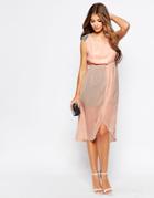 Pussycat London Dress With Wrap Skirt - Pink