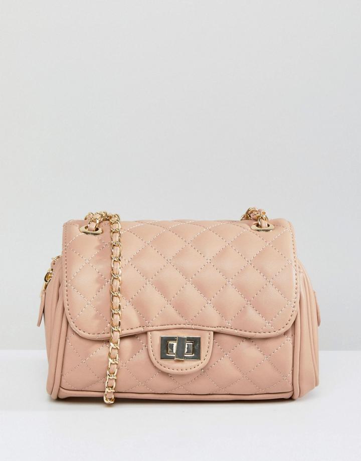 Marc B Mini Knightsbridge Quilted Crossbody Bag - Beige