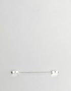 Aetherston Silver Tie Pin With Tiger Eye Stone - Silver