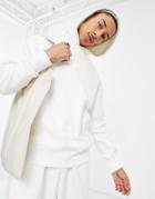 Asos Design Heavyweight Oversized Hoodie In Soft White