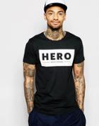 Hero's Heroine T-shirt With Large Logo - Black