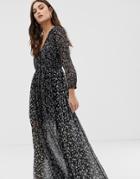 French Connection Mix Print Fluid Dress-multi
