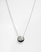 Asos Ditsy Heart Coin Necklace - Silver