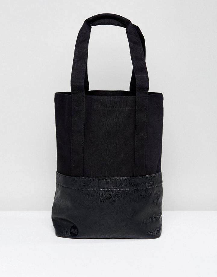 Mi-pac Tumbled Tote In Black - Black