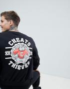 Cheats & Thieves Bulldog Back Print Sweater - Black