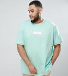 Puma Plus Organic Cotton T-shirt With Box Logo In Blue Exclusive To Asos - Blue