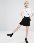 Monki A-line Pocket Skirt - Black