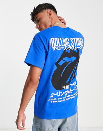 River Island Rolling Stones T-shirt In Blue
