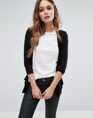 New Look Jersey Cardigan - Black