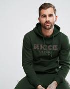 Nicce London Hoodie With Signature Logo - Green