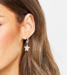 People Tree Handmade Huggie Earrings With Star In Silver