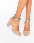 Miss Kg Kitten Heel 2 Part Shoes - Beige