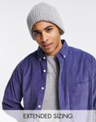 Asos Design 90s Oversized Cord Shirt In Dark Blue - Mblue-blues