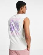 Jack & Jones Originals Oversized Tank Top With Shanghai Backprint In Mint-green