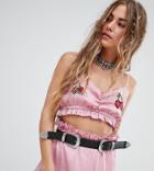 Sacred Hawk Cherry Bralette Top Two-piece - Pink