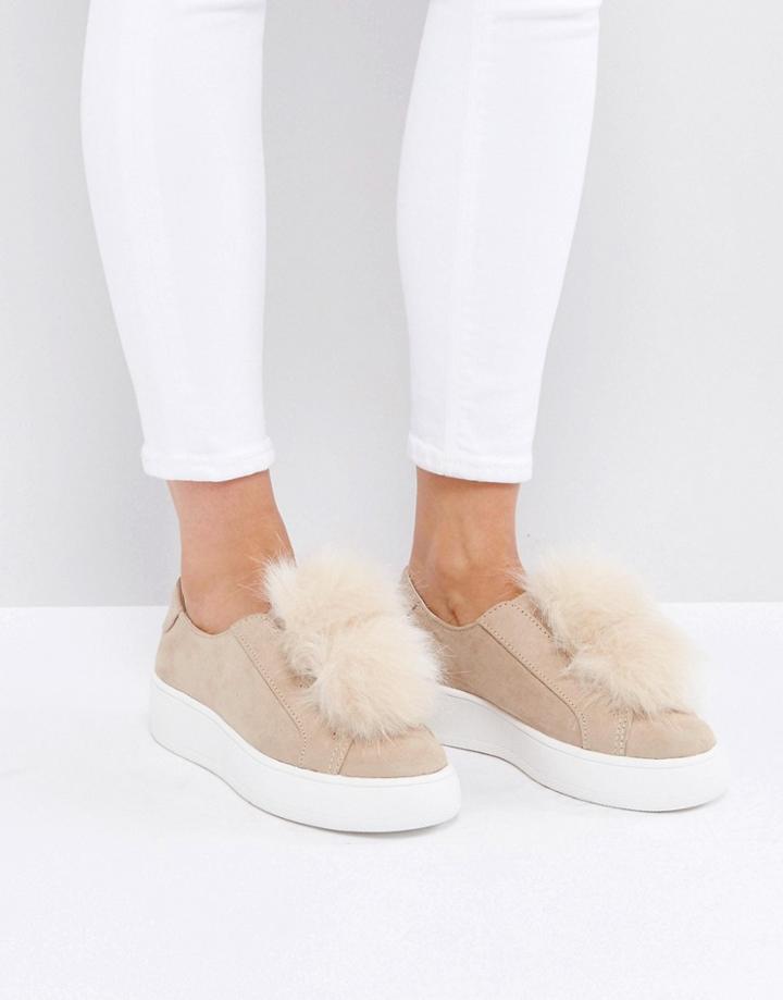 Steve Madden Byranne Nude Fluffy Sneakers - Pink