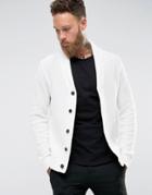 Selected Homme Shawl Neck Cardigan - White