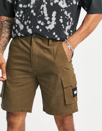 Weekend Offender Mascia Cargo Shorts In Khaki-brown