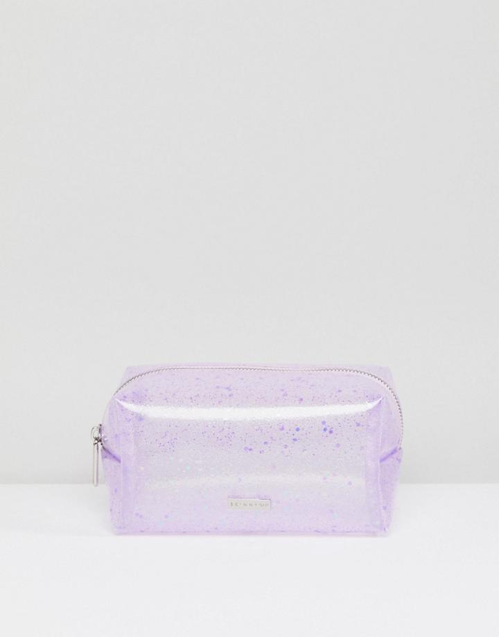 Skinnydip Lilac Dazzle Glitter Makeup Bag - Purple
