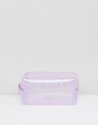 Skinnydip Lilac Dazzle Glitter Makeup Bag - Purple