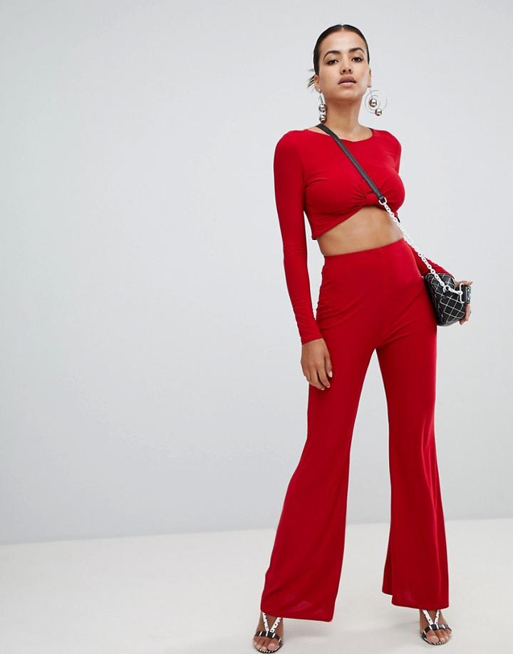 Club L Flared Pants - Red