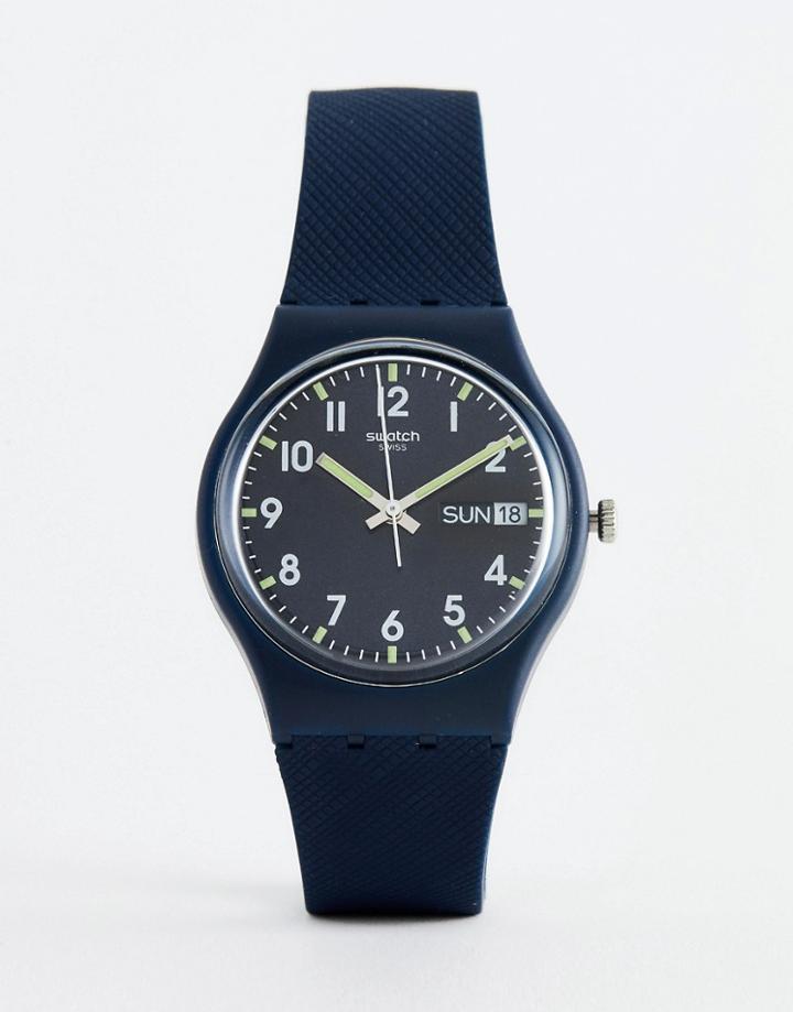 Swatch Gn718 Original Sir Blue Watch In Blue - Navy