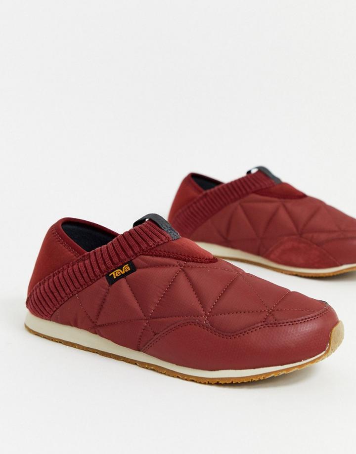 Teva Ember Moc Slipper Shoes In Red