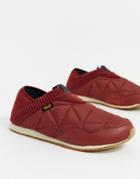 Teva Ember Moc Slipper Shoes In Red