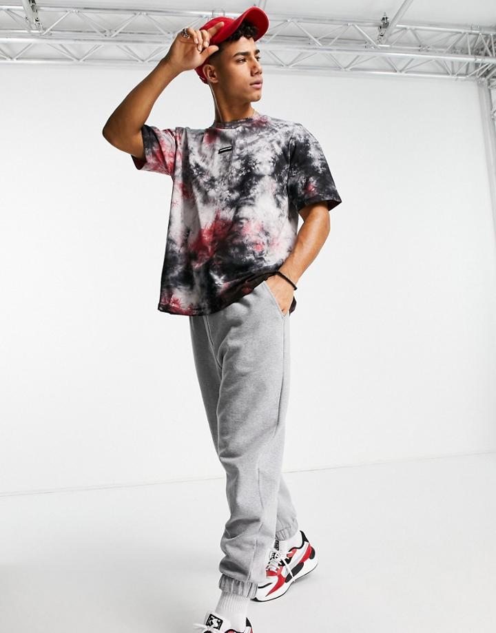 Good For Nothing Oversized Tie Dye T-shirt-black