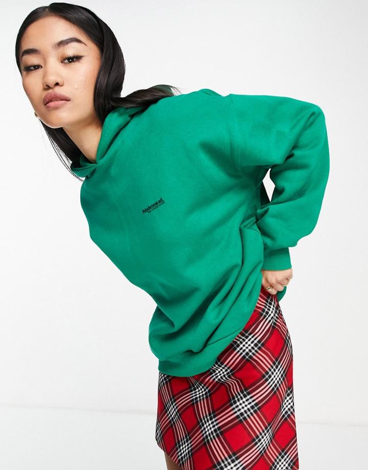 Pull & Bear Hoodie In Jade Green