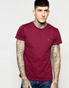 Farah T-shirt With F Logo Slim Fit Exclusive - Bordeaux