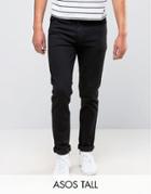 Asos Tall Skinny Jeans In Black - Black
