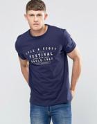 Lyle & Scott T-shirt With Festival Print In Navy - Navy