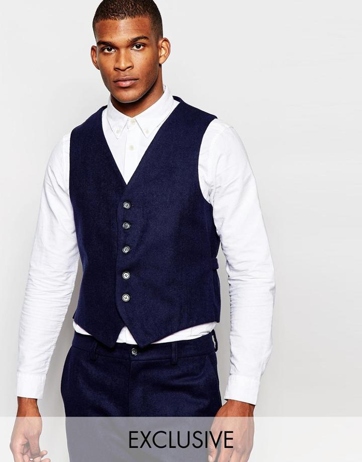 Reclaimed Vintage Vest - Navy