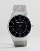 Christin Lars Silver Watch With Round Black Dial - Silver