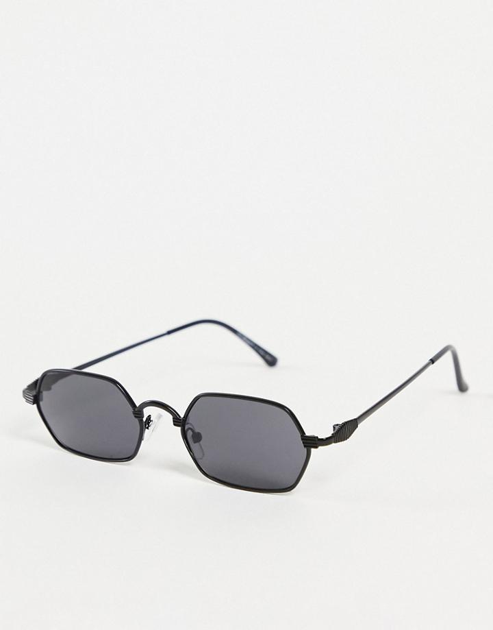 Aj Morgan Micro Unisex Round Sunglasses In Black